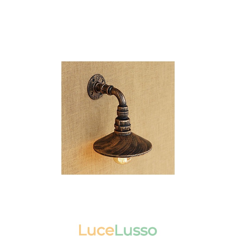 Dipinto rustico retrò in stile rustico per applique da parete con luce ambientale in stile mini