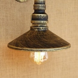 Dipinto rustico retrò in stile rustico per applique da parete con luce ambientale in stile mini