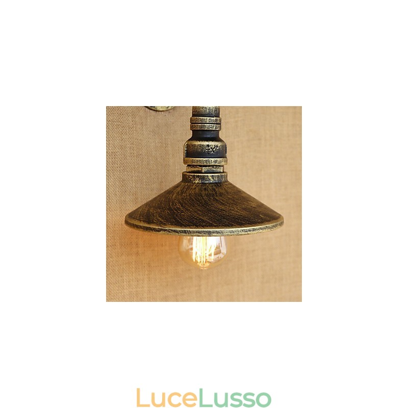 Dipinto rustico retrò in stile rustico per applique da parete con luce ambientale in stile mini