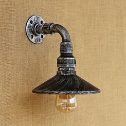 Dipinto rustico retrò in stile rustico per applique da parete con luce ambientale in stile mini