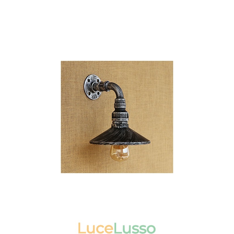 Dipinto rustico retrò in stile rustico per applique da parete con luce ambientale in stile mini