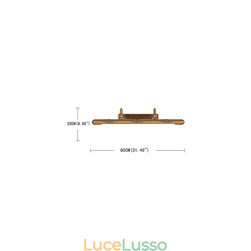 Lampada a specchio 80CM 1Tradizionale Vintage Ottone Antico Caratteristica per