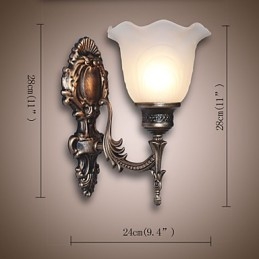Lampada da parete retrò in stile europeo Lampada da corridoio per hotel Lampada da corridoio Lampada frontale a specchio Lampada da comodino con testa singola