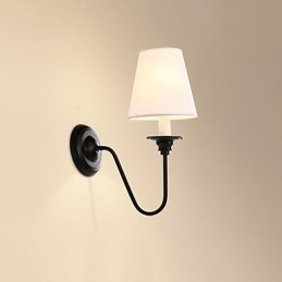 Finitura rustica in ossido nero per protezione degli occhi Applique da parete con luce ambientale