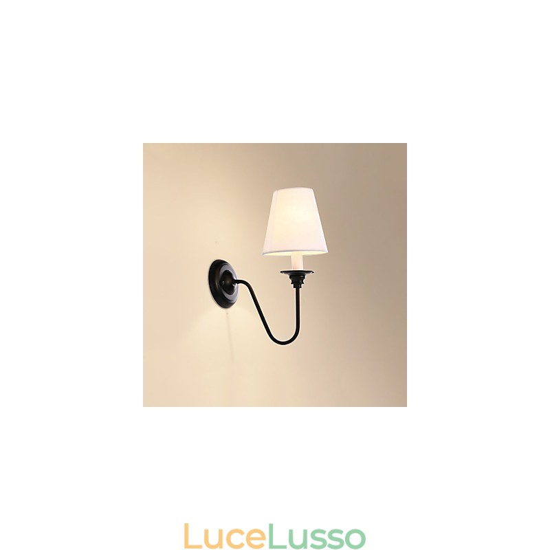 Finitura rustica in ossido nero per protezione degli occhi Applique da parete con luce ambientale