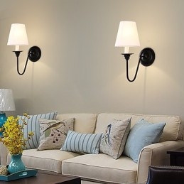 Finitura rustica in ossido nero per protezione degli occhi Applique da parete con luce ambientale