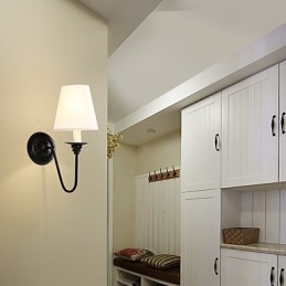 Finitura rustica in ossido nero per protezione degli occhi Applique da parete con luce ambientale
