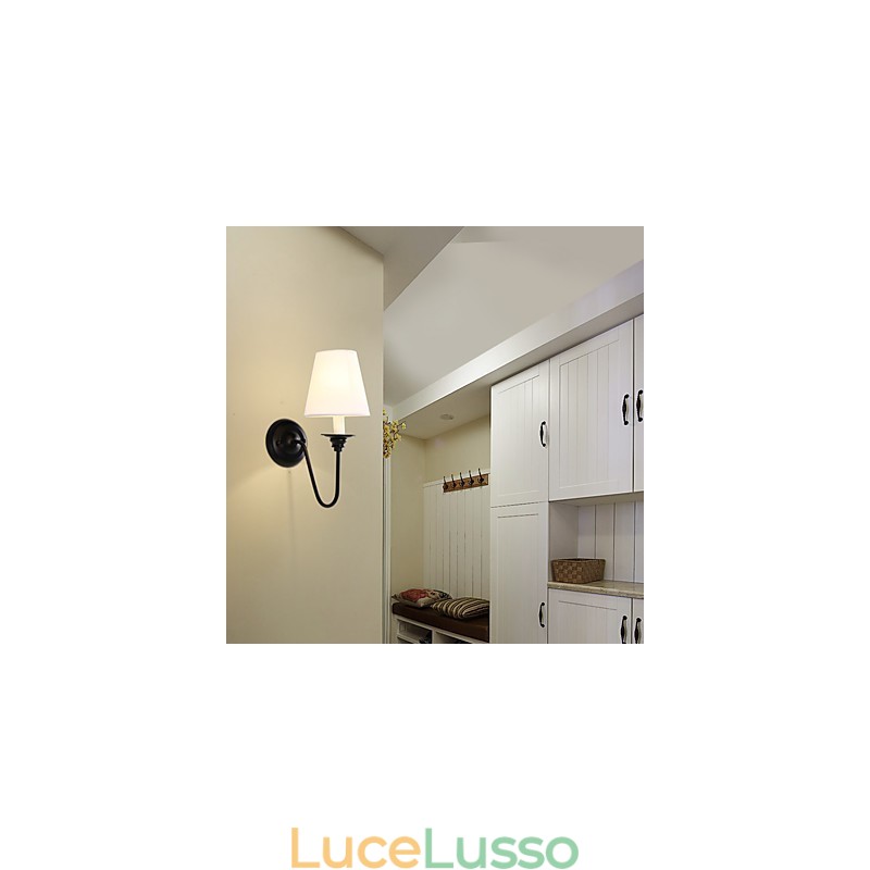 Finitura rustica in ossido nero per protezione degli occhi Applique da parete con luce ambientale