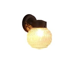Moderna finitura in ossido nero contemporanea caratteristica per applique da parete in stile mini con luce ambientale