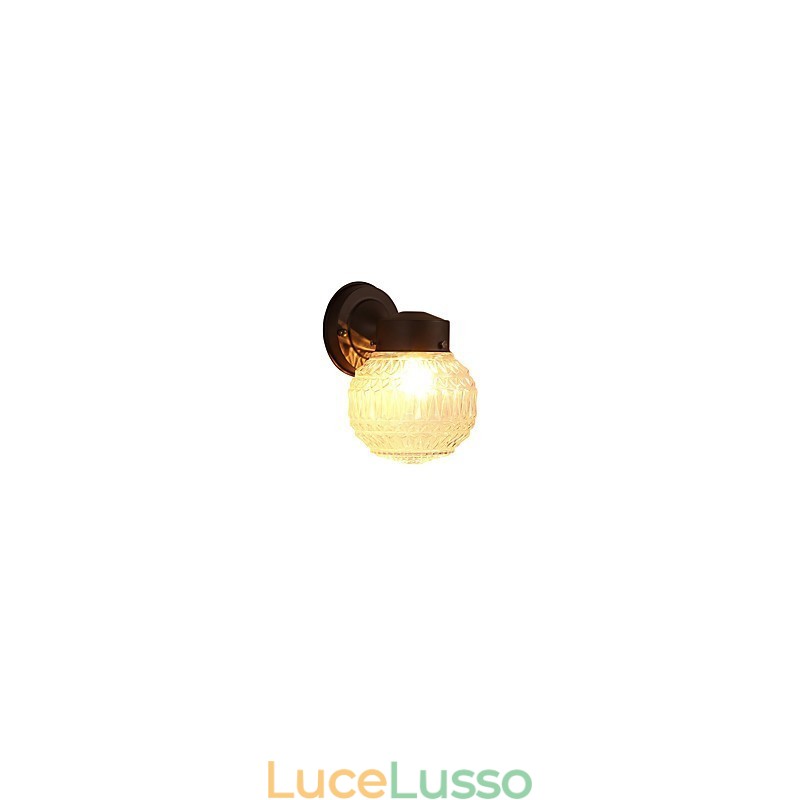 Moderna finitura in ossido nero contemporanea caratteristica per applique da parete in stile mini con luce ambientale