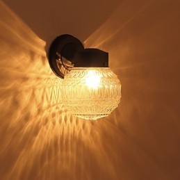 Moderna finitura in ossido nero contemporanea caratteristica per applique da parete in stile mini con luce ambientale