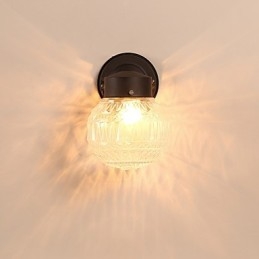 Moderna finitura in ossido nero contemporanea caratteristica per applique da parete in stile mini con luce ambientale