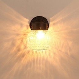 Moderna finitura in ossido nero contemporanea caratteristica per applique da parete in stile mini con luce ambientale