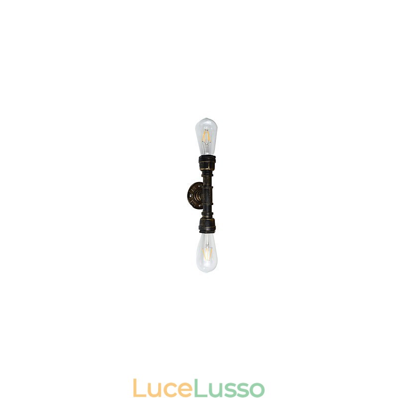 Applique da parete rustica in ottone antico tradizionale classico per luce ambientale