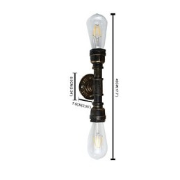 Applique da parete rustica in ottone antico tradizionale classico per luce ambientale