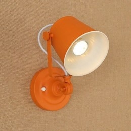 Lampada da parete in acciaio verniciato, decorazione da caffè americano nero opaco, lampada da parete retrò, lampada a spada laser sulla parete