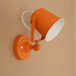 Lampada da parete in acciaio verniciato, decorazione da caffè americano nero opaco, lampada da parete retrò, lampada a spada laser sulla parete