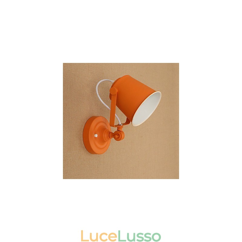 Lampada da parete in acciaio verniciato, decorazione da caffè americano nero opaco, lampada da parete retrò, lampada a spada laser sulla parete