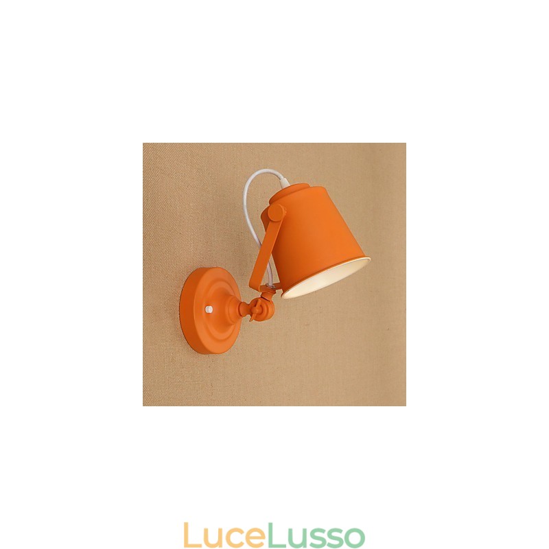 Lampada da parete in acciaio verniciato, decorazione da caffè americano nero opaco, lampada da parete retrò, lampada a spada laser sulla parete