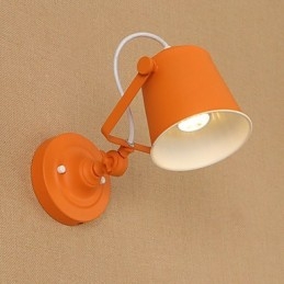 Lampada da parete in acciaio verniciato, decorazione da caffè americano nero opaco, lampada da parete retrò, lampada a spada laser sulla parete