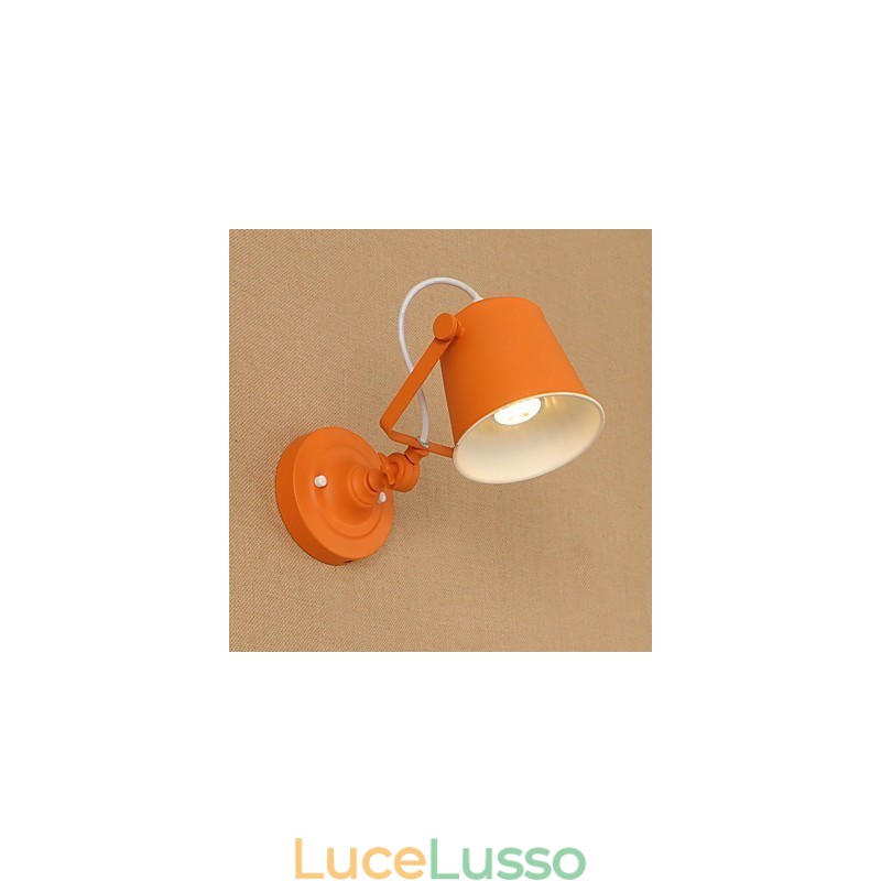 Lampada da parete in acciaio verniciato, decorazione da caffè americano nero opaco, lampada da parete retrò, lampada a spada laser sulla parete