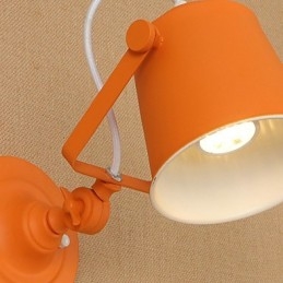 Lampada da parete in acciaio verniciato, decorazione da caffè americano nero opaco, lampada da parete retrò, lampada a spada laser sulla parete