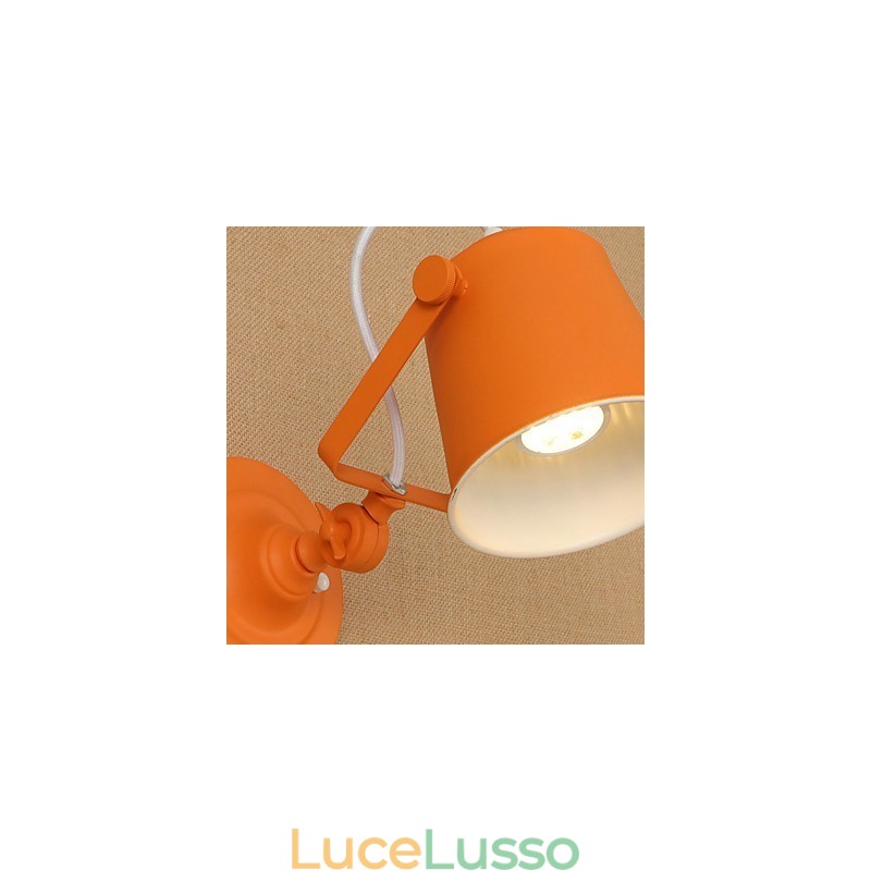Lampada da parete in acciaio verniciato, decorazione da caffè americano nero opaco, lampada da parete retrò, lampada a spada laser sulla parete