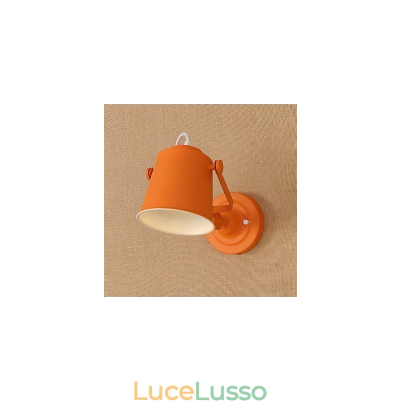 Lampada da parete in acciaio verniciato, decorazione da caffè americano nero opaco, lampada da parete retrò, lampada a spada laser sulla parete