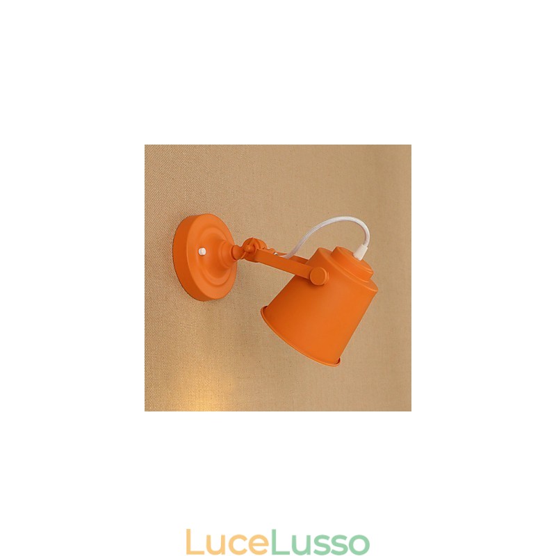 Lampada da parete in acciaio verniciato, decorazione da caffè americano nero opaco, lampada da parete retrò, lampada a spada laser sulla parete