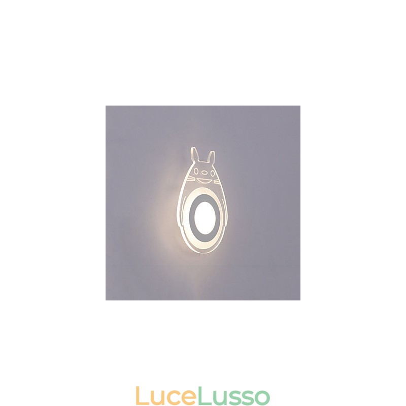 Funzione di pittura moderna contemporanea integrata per applique da parete con luce ambientale