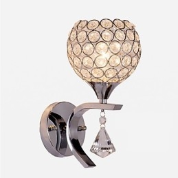 Max Crystal Modern Contemporary Elettroplaccato Caratteristica per Applique da parete in cristallo con luce ambientale