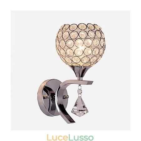 Max Crystal Modern Contemporary Elettroplaccato Caratteristica per Applique da parete in cristallo con luce ambientale Max Crystal Modern Contemporary Elettroplaccato Caratteristica per Applique da parete in cristallo con luce ambientale