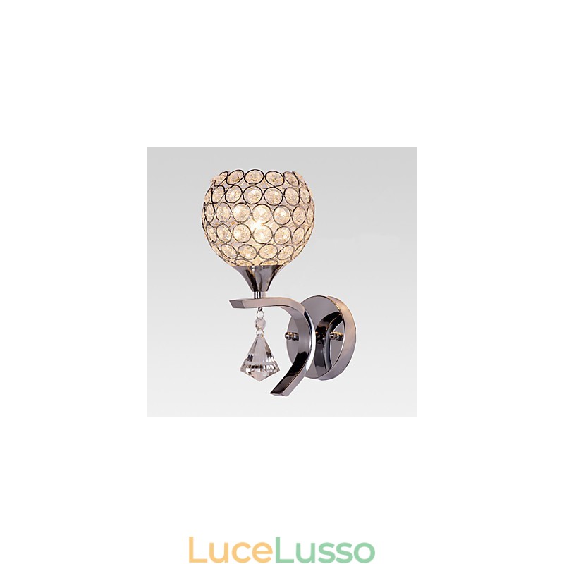 Max Crystal Modern Contemporary Elettroplaccato Caratteristica per Applique da parete in cristallo con luce ambientale