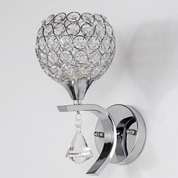 Max Crystal Modern Contemporary Elettroplaccato Caratteristica per Applique da parete in cristallo con luce ambientale