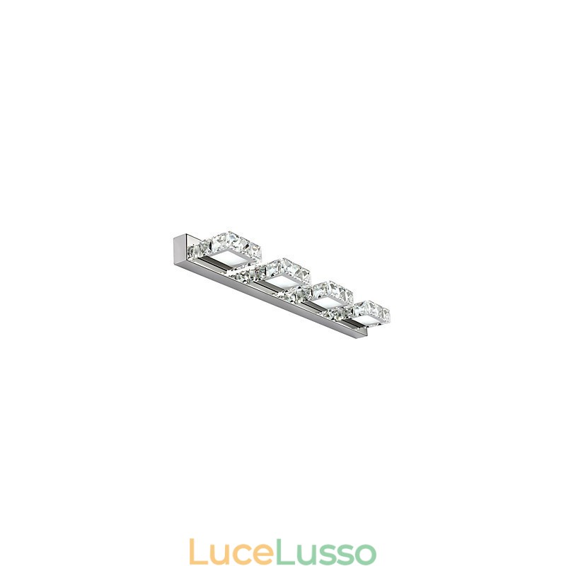 Luce per il bagno, specchio per il trucco in cristallo, 4 luci, illuminazione per la camera da letto del bagno