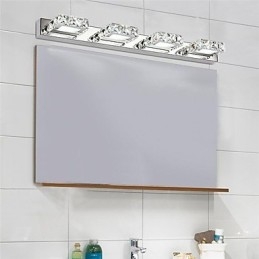 Luce per il bagno, specchio per il trucco in cristallo, 4 luci, illuminazione per la camera da letto del bagno