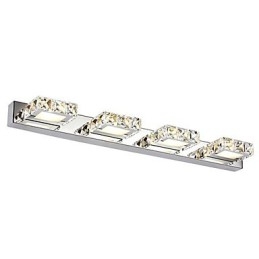 Luce per il bagno, specchio per il trucco in cristallo, 4 luci, illuminazione per la camera da letto del bagno