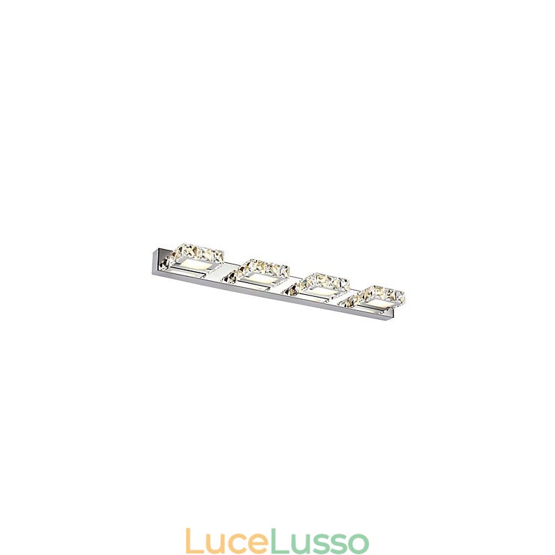 Luce per il bagno, specchio per il trucco in cristallo, 4 luci, illuminazione per la camera da letto del bagno