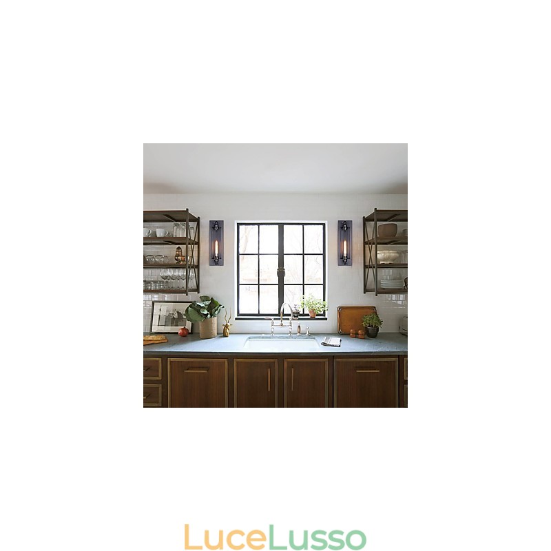 Applique da parete in stile rustico Lodge Country Retro Vintage Painting Feature per mini applique da parete con luce ambientale