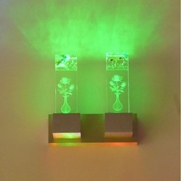 Lampada da parete con luce ambientale multicolore, caratteristica innovativa per mini applique da parete, lampada da parete con luce rosa