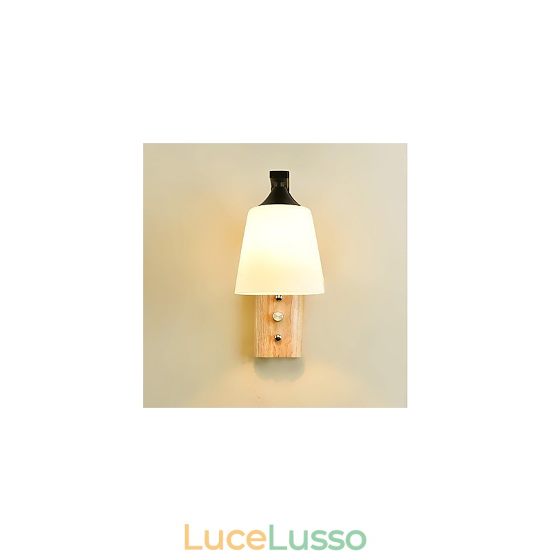 Semplice caratteristica del paese per la protezione degli occhi Luce ambientale Applique da parete Lampada da parete Nuova cinese moderna minimalista creativa Camera da letto Comodino