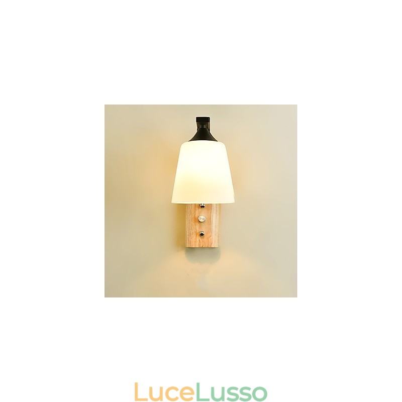 Semplice caratteristica del paese per la protezione degli occhi Luce ambientale Applique da parete Lampada da parete Nuova cinese moderna minimalista creativa Camera da letto Comodino