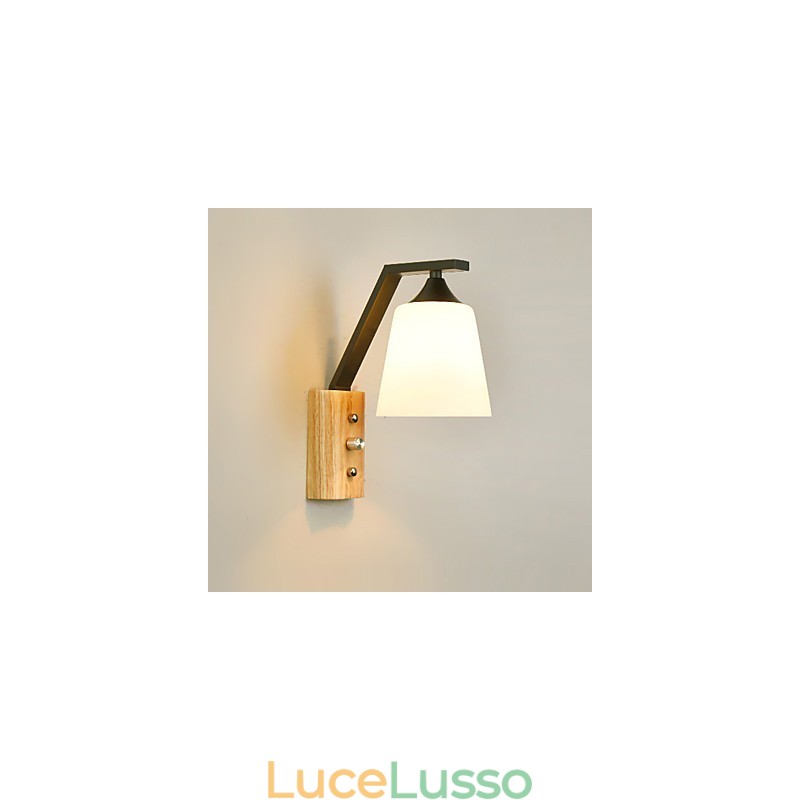 Semplice caratteristica del paese per la protezione degli occhi Luce ambientale Applique da parete Lampada da parete Nuova cinese moderna minimalista creativa Camera da letto Comodino