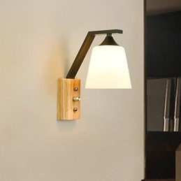 Semplice caratteristica del paese per la protezione degli occhi Luce ambientale Applique da parete Lampada da parete Nuova cinese moderna minimalista creativa Camera da letto Comodino