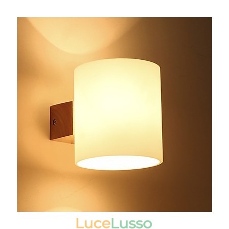 Lampada da parete in stile country con protezione per gli occhi, in stile mini, con luce da parete, in legno di tronchi, per camera da letto, comodino Lampada da parete in stile country con protezione per gli occhi, in stile mini, con luce da parete, in legno di tronchi, per camera da letto, comodino