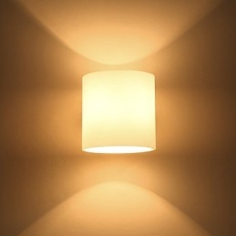 Lampada da parete in stile country con protezione per gli occhi, in stile mini, con luce da parete, in legno di tronchi, per camera da letto, comodino
