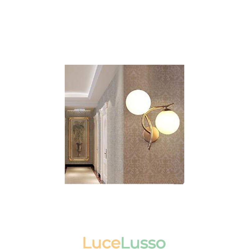 Lampada da parete moderna in ferro battuto per camera da letto, lampada da parete per sala da pranzo, studio, corridoio