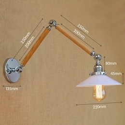 Rustic Lodge Country Chrome Caratteristica per braccio oscillante Luce ambientale Braccio oscillante