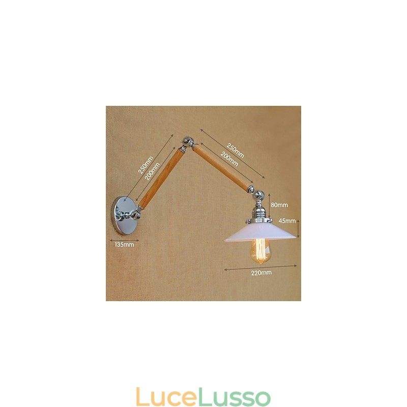 Rustic Lodge Country Chrome Caratteristica per braccio oscillante Luce ambientale Braccio oscillante