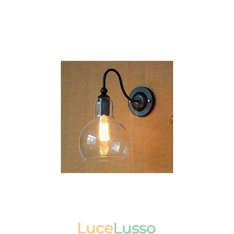 Finitura moderna contemporanea in ossido nero per la luce ambientale del braccio oscillante